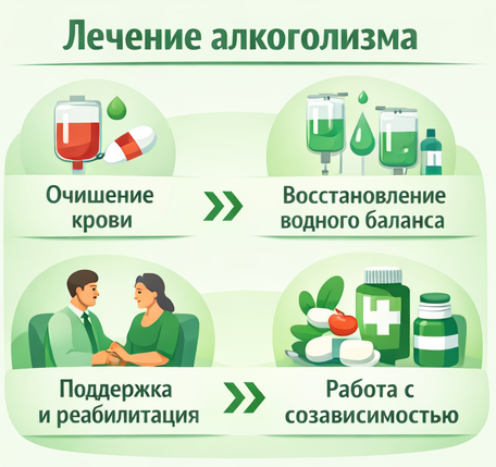 лечение алкоголизма в Тобольске этапы